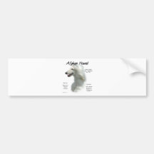 Afghan Hound (wht) History Design Bumper Sticker