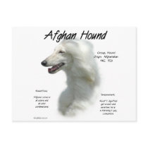 Afghan Hound (wht) History Design postcards by GreyWolfCreation Afghan Hound (wht) History Design postcards