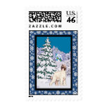 Afghan Hound winter postage
