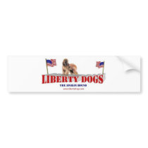 Afghan Hound with Flags Bumper Sticker