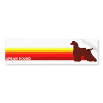 Afghan Hound With Stripes Bumper Sticker