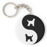 Afghan Hound Yin Yang Keychain
