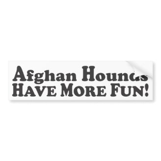 Afghan Hounds Have More Fun! - Bumper Sticker
