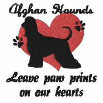 Afghan Hounds Leave Paw Prints Embroidered Shirt embroidered shirts