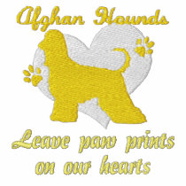 Afghan Hounds Leave Paw Prints Embroidered Shirt embroidered shirts
