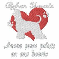 Afghan Hounds Leave Paw Prints Embroidered Shirt embroidered shirts