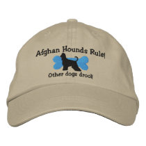 Afghan Hounds Rule Embroidered Hat embroidered hats