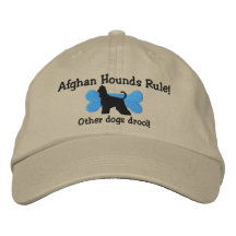 Afghan Hounds Rule Embroidered Hat