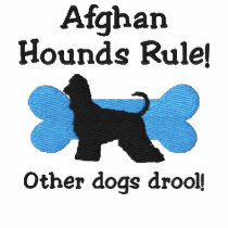 Afghan Hounds Rule Embroidered Shirt (T-Shirt) embroidered shirts