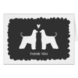 Afghan Hounds Wedding Thank You Greeting Card