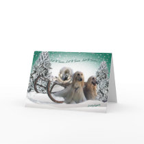 AFGHAN LET IT SNOW, LET IT SNOW CARDS