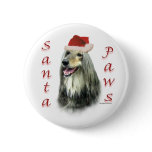 Afghan Santa Paws - Button