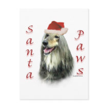 Afghan Santa Paws postcards by GreyWolfCreation Afghan Santa Paws postcards
