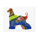AfghanHound Patchwork Pet Postcard