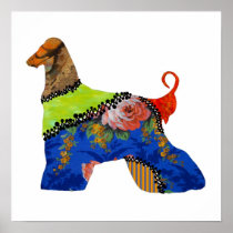 AfghanHound Patchwork Pet Print