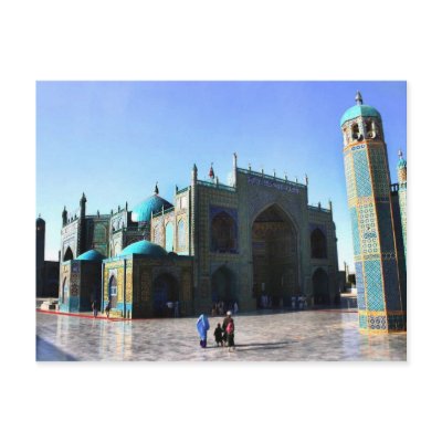 afghani blue mosque postcards by holycrocodile