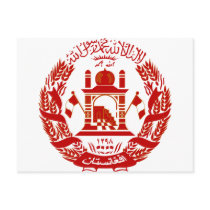 Afghanistan Coat of arm AF Postcard