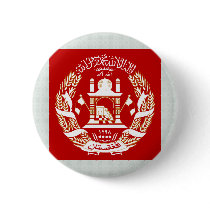 Afghanistan Coat of Arms detail Pinback Button