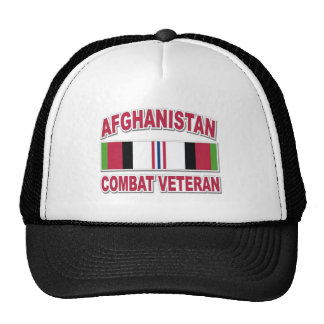 AFGHANISTAN COMBAT WAR VETERAN TRUCKER HAT