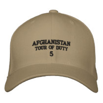 AFGHANISTAN EMBROIDERED BASEBALL CAPS