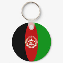 Afghanistan Fisheye Flag Keychain
