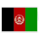 Afghanistan flag greeting card