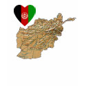 Afghanistan Flag Heart and Map T-Shirt
