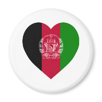 Afghanistan Flag Heart magnets
