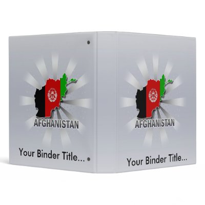 Afghanistan Flag Map 2.0 3 Ring Binders by representmycountry