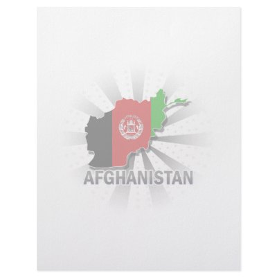 Afghanistan Flag Map 2.0 Customized Letterhead by representmycountry
