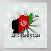 Afghanistan Flag Map 2.0 Posters
