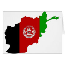 Afghanistan flag map card