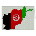 Afghanistan Flag Map full size Greeting Cards
