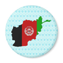 Afghanistan Flag Map full size Magnets