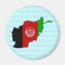 Afghanistan Flag Map full size Magnets