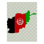 Afghanistan Flag Map full size Postcard