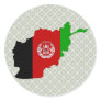 Afghanistan Flag Map full size Round Stickers