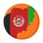 Afghanistan flag map magnets