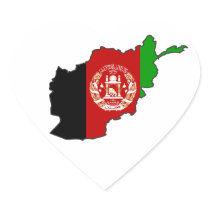 Afghanistan Flag Map Sticker