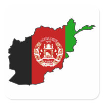 Afghanistan Flag Map Stickers