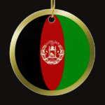 Afghanistan Fisheye Flag Ornament
