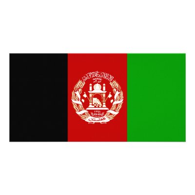 Afghanistan flag customized photo card by demavin