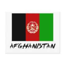 Afghanistan Flag postcards