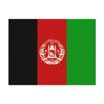 Afghanistan Flag Postcard by FlagAndMap