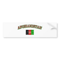 Afghanistan football design bumper sticker