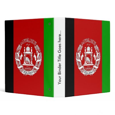 Afghanistan High quality Flag 3 Ring Binders by representmycountry