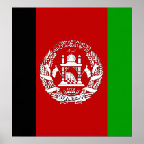 Afghanistan High quality Flag Print