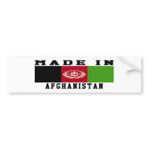 Afghanistan Made In Designs Bumper Stickers