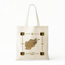Afghanistan Map + Flags Bag