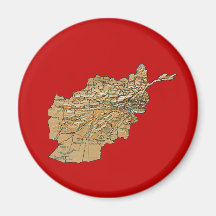 Afghanistan Map Magnet